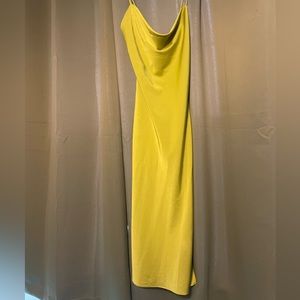 Satin cowl neck dress!